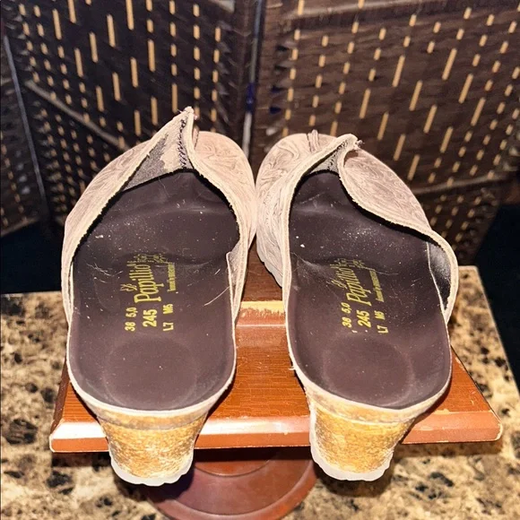 Papillio by Birkenstock Brown Embossed Slip-On Shoes size 7 - Picture 5 of 13